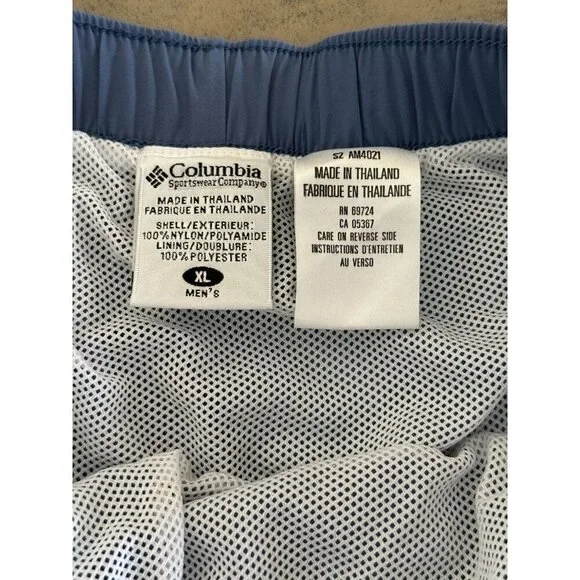 Columbia Mens Extra Large Blue Logo Cargo Utility Pocket Swim Trunks - Picture 3 of 7